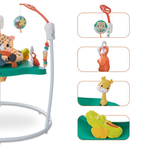 Teknum Baby Activity Jumper With Music And 9 Toys 4 Months+ Up To 11.3Kg, Color: White, 4 image