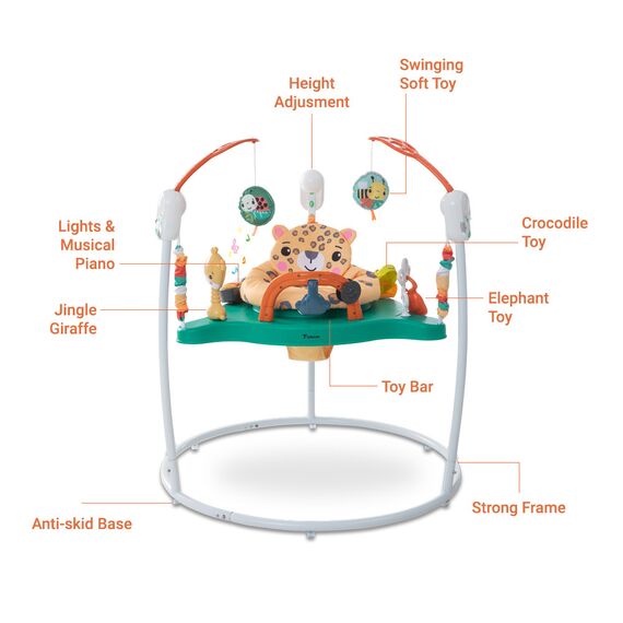Teknum Baby Activity Jumper With Music And 9 Toys 4 Months+ Up To 11.3Kg, Color: White, 6 image