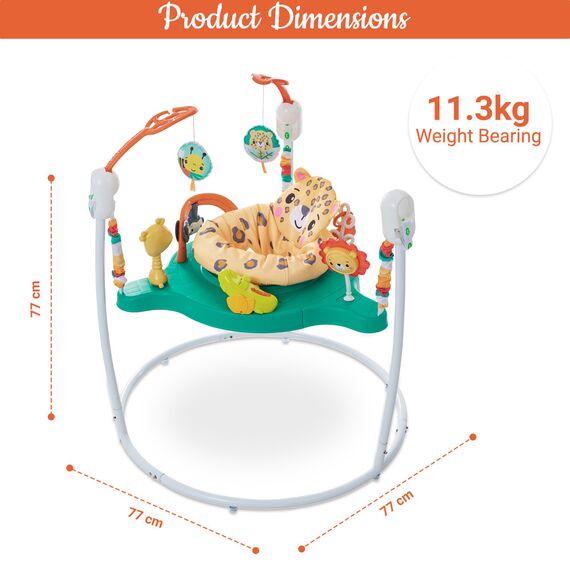 Teknum Baby Activity Jumper With Music And 9 Toys 4 Months+ Up To 11.3Kg, Color: White, 9 image