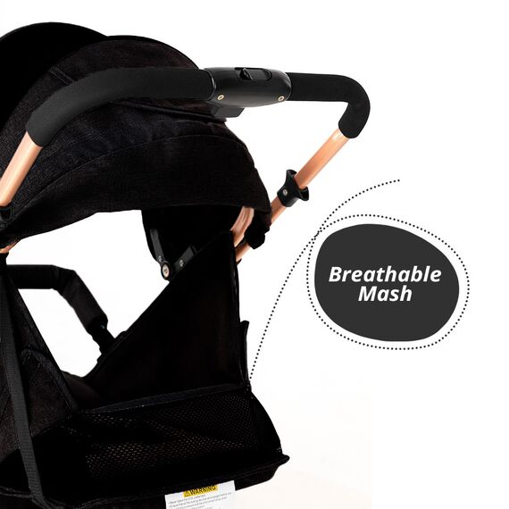 Teknum Reversible Trip Baby Stroller 6–36 Months Up To 15Kg, Color: Black, 8 image