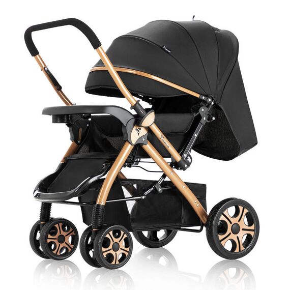 Teknum Reversible Trip2 Baby Stroller 0–36 Months Up To 22Kg, Color: Black