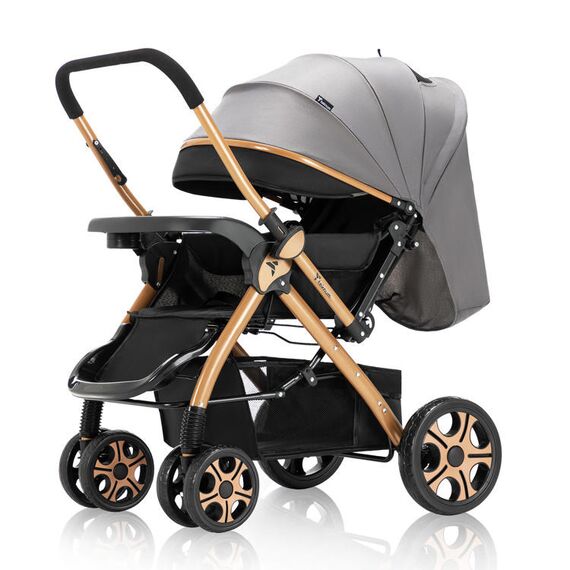 Teknum Reversible Trip2 Baby Stroller 0–36 Months Up To 22Kg, Color: Grey
