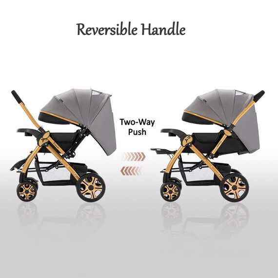 Teknum Reversible Trip2 Baby Stroller 0–36 Months Up To 22Kg, Color: Grey, 4 image