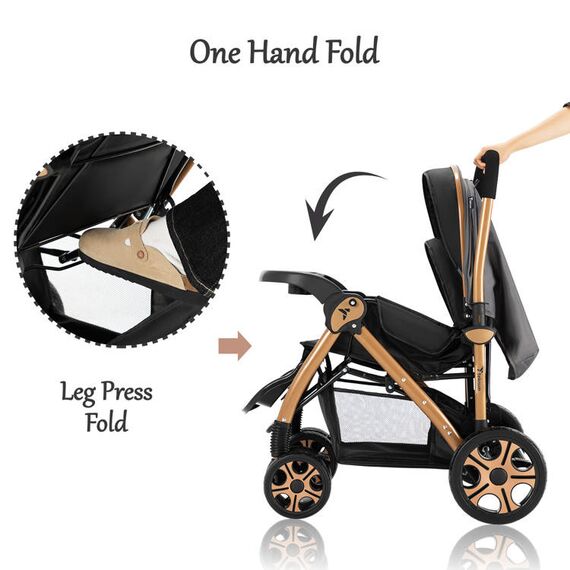 Teknum Reversible Trip2 Baby Stroller 0–36 Months Up To 22Kg, Color: Grey, 7 image