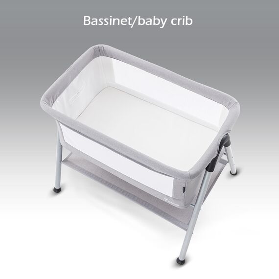 Teknum Sleepzen 2 Bedside Crib Bassinet 0–6 Months Up To 9Kg, Color: Grey, 2 image