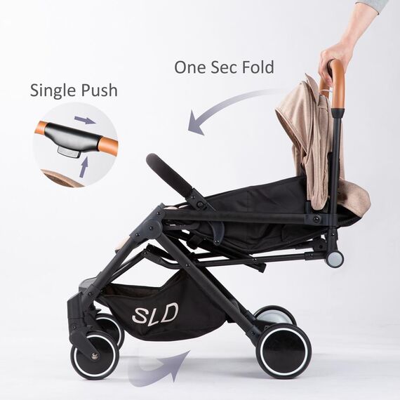 Teknum Travel Lite Stroller Sld Cabin Fold 0–4 Years Up To 22Kg, Color: Khaki, 6 image