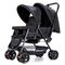 Teknum Double Baby Stroller Twin 6-36 Months 20Kg, Color: Black