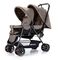 Teknum Double Baby Stroller Twin 6-36 Months 20Kg, Color: Khaki