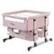 Teknum Twin Bed Side Fellow Crib 0–2 Years Up To 50Kg, Color: pink