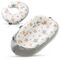 Little Story Fiberfill Newborn Lounger Bed With Feeding Pillow, Color: Multicolor
