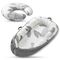 Little Story Fiberfill Newborn Lounger Bed With Feeding Pillow, Color: Grey