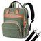 Little Story 2In1 Diaper Bag With Sanitizer Bottle Keychain & Stroller Hooks, Color: Green