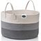 Little Story Cotton Rope Diaper Caddy Xl, Color: Grey
