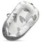 Little Story Soft Breathable Fiberfill Newborn Lounger Bed, Color: White & Grey