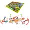 Little Story Dino World Set 18 Pcs With 9 Dinosaur Figures And Scene Carpet