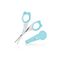 Babyjem 2-Piece Nail Scissors with Case Set for Babies 0 Months+, Color: Blue