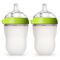 Comotomo Natural Feel Baby Bottle 250 ml 2 Pcs, Color: Green & White
