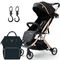 Teknum Explorer Travel Stroller With Sunveno Diaper Bag And Hooks Black 6–36 Months Up To 15Kg, Color: Black