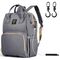 Sunveno Diaper Bag With Usb Port And Stroller Hooks, Color: Grey