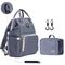 Sunveno Mamma Diaper Bag Kit With Usb Changing Clutch And Stroller Hooks