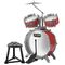 Little Story Kids Drum Set Musical Instrument With Stool, Color: red