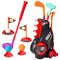 Little Story Kids Golf Kit With Mobility Cart 3 Clubs 6 Balls Practice Holes And Flags 3+ Years