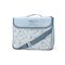 Suavinex Portable High Chair Baby Booster Seat +6M, Allow Baby to Sit & Eat at the Table with the Grown-Ups, Convertible into Bag with Harness, Color: Blue