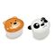 Melii Snack Food Storage Container with PP Base 232 ml 2 Pcs, Color: Brown & White