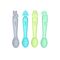 Melii Silicone Spoons 4 Pcs, Color: Green, Mint, Turquoise, Grey