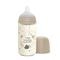 Suavinex Glass Baby Feeding Bottle with Medium Flow Physiological Nipple Teat, Mimics Natural Breastfeeding Experience, +3 Months 240ml, Color: Beige