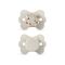Suavinex SX Pro Ultra Soft Butterfly Shape Baby Pacifier for Babies 0-6 months with Silicone Nipple Physiological Teat Safe for Baby Pack of 2, Color: Beige