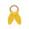 Babyjem Amigurumi Wooden Ring Teether for Baby 4+ Months, Color: yellow