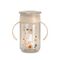 Suavinex Baby Training Cup for Babies 12M+ Leak Proof 360° Perfect Spill-proof for Drinking from Any Side of the Rim without Getting Wet 340ml, Color: Beige
