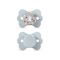 Suavinex SX Pro Ultra Soft Butterfly Shape Baby Pacifier for Babies 0-6 months with Silicone Nipple Physiological Teat Safe for Baby Pack of 2, Color: Blue