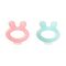 Suavinex Rabbit Teether for Baby +0 Months Made of One-piece Silicone, Helps Soothe Inflamed Gums & Stimulates Fine Motor Skills - Assorted Colors