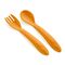 Babyjem Baby Spoon and Fork Set 12+ Months, Color: Orange