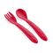 Babyjem Baby Spoon and Fork Set 12+ Months, Color: red