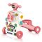 Teknum 5In1 Baby Walker Learning Table Scooter Roller Coaster With Musical Keyboard 6+ Months, Color: pink