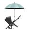 Teknum Universal Stroller Umbrella With Holder Clip Clamp 360° Rotatable Uv50+, Color: Green
