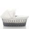 Teknum Infant Wicker Moses Basket With White Waffle Beddings 0–6 Months Up To 18Kg, Color: Grey