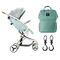 Teknum Feather Lite Traveler A1 Baby Stroller Combo With Sunveno Diaper Bag And Hooks 0-4 Years