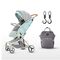 Teknum A1 Green Stroller With Sunveno Grey Diaper Bag 0–4 Years Up To 20Kg, Color: Green