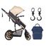 Teknum 3 In 1 Stroller Black With Sunveno Diaper Bag And Hooks 0–3 Years Up To 18Kg, Color: Khaki, 2 image