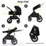 Teknum 3In1 Compacto Baby Stroller With Bassinet Air Cabin Friendly 0-36 Months, Color: Black, 4 image