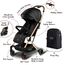 Teknum Travel Lite Stroller Sld Cabin Fold 0–4 Years Up To 22Kg, Color: Black, 4 image
