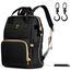 Sunveno Diaper Bag With Usb Port And Stroller Hooks, Color: Black