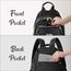 Sunveno Fashion Compact Diaper Backpack, Color: Black, 4 image
