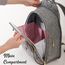 Sunveno Fashion Compact Diaper Backpack, Color: Grey, 5 image