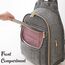 Sunveno Fashion Compact Diaper Backpack, Color: Grey, 6 image