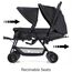 Teknum Double Baby Stroller Twin 6-36 Months 20Kg, Color: Black, 4 image